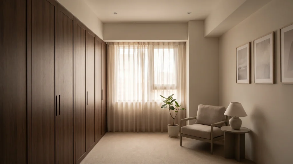 Closed Cabinets for a Clean Finish