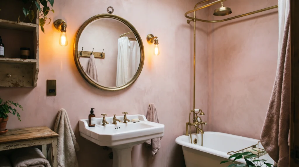 Pink and Brass Accents