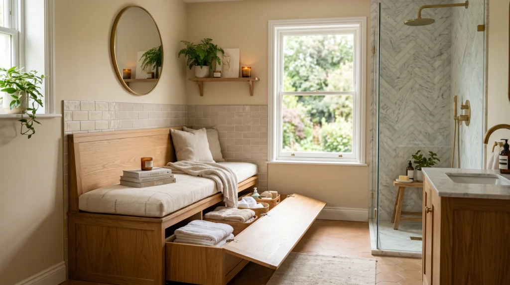 Built-In Bench Storage for Added Function