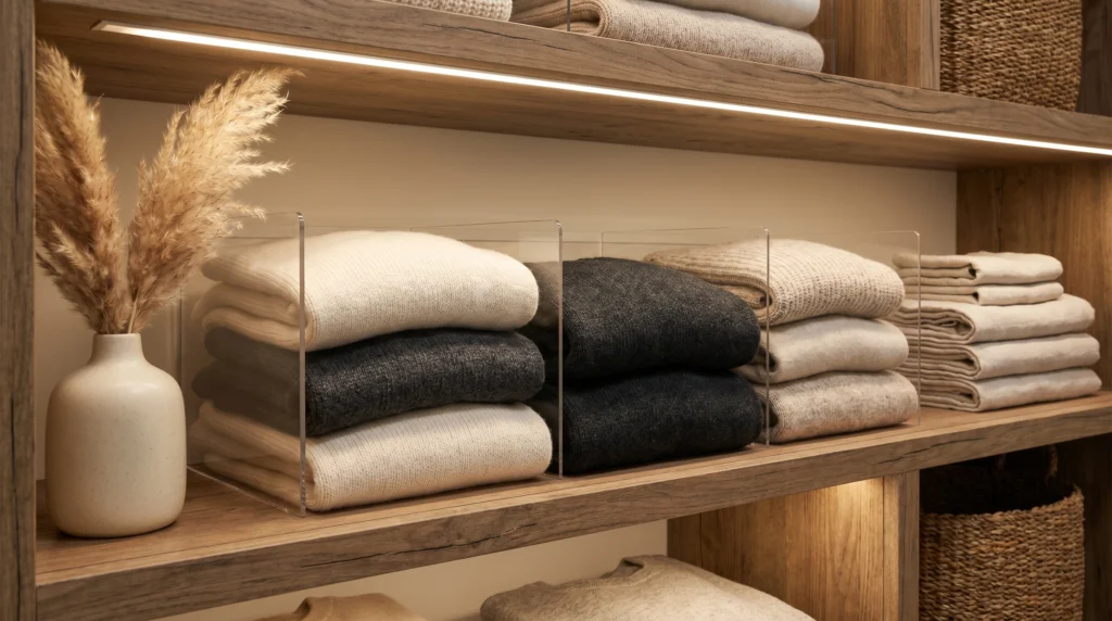 Shelf Dividers for Neat Stacks