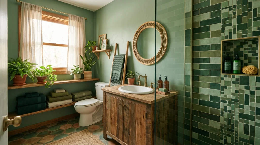 Mixed Green Shades for Depth