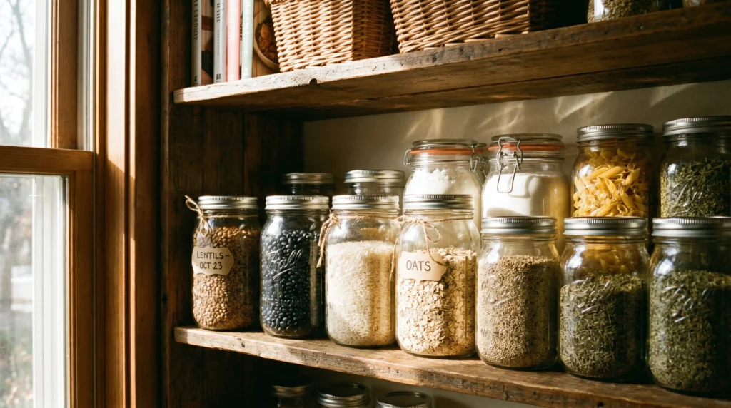 Glass Jars for a Minimal Look