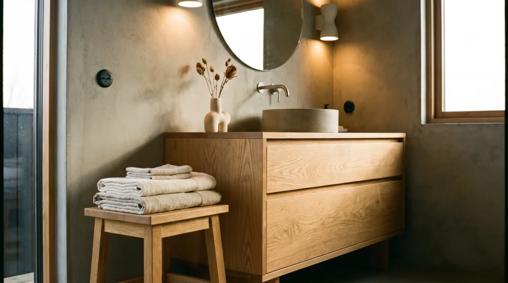 Wooden Accents for Warmth