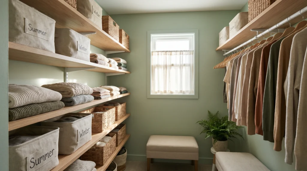Painted Closet Interior for Fresh Look
