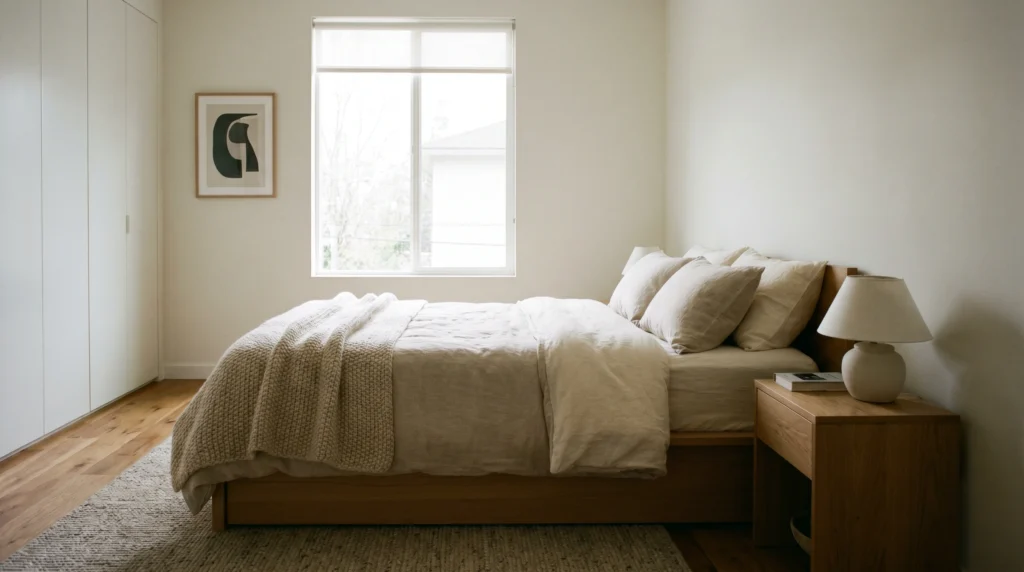 Minimal Styling Around the Bed Area