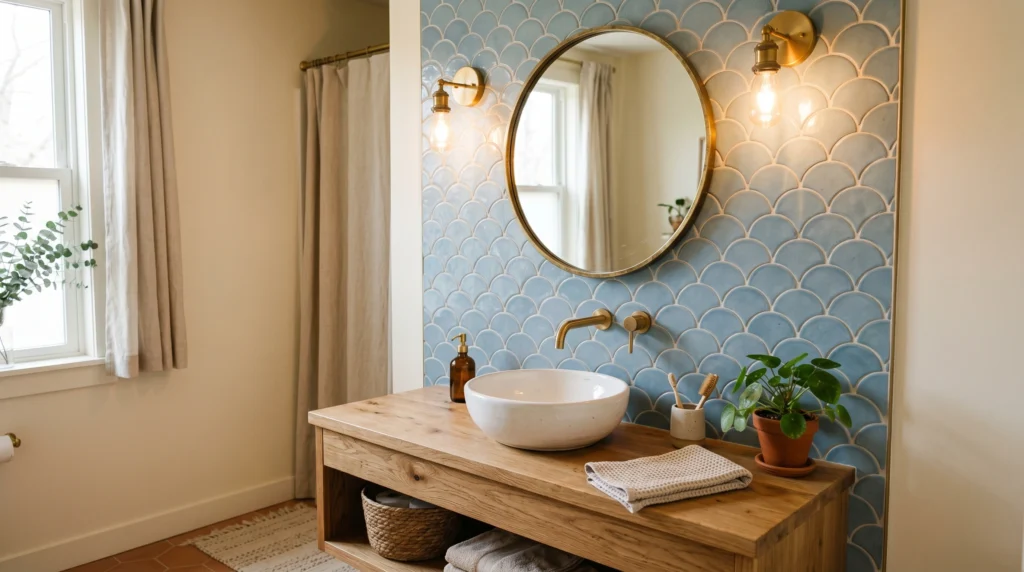 Fish Scale Tiles for Soft Curves