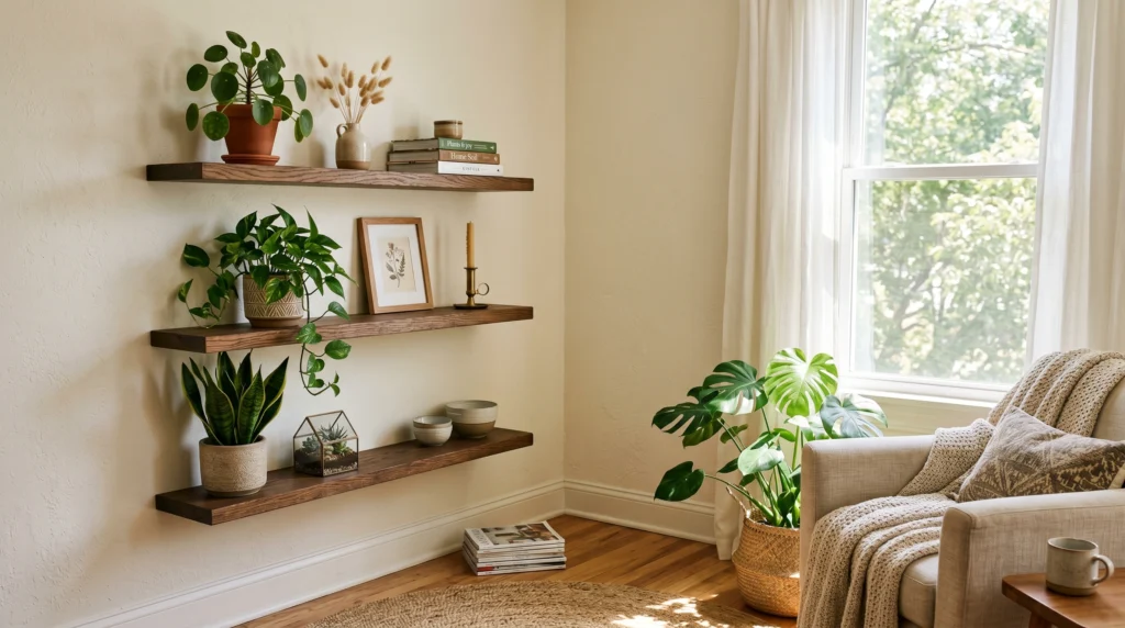 Corner Shelves for Unused Spaces