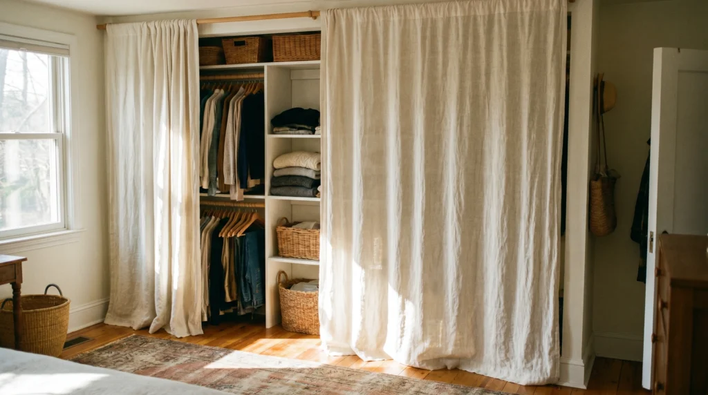 Curtain Instead of Closet Doors