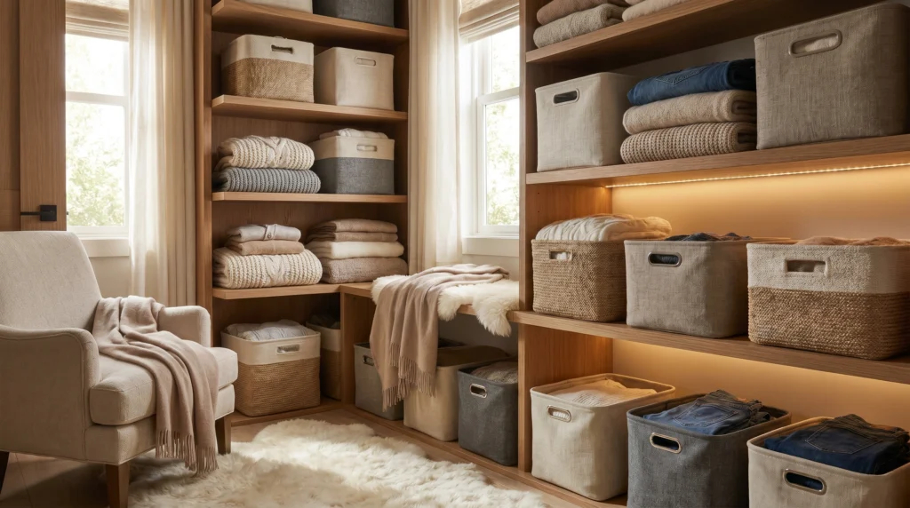 Use Fabric Bins for Soft Storage