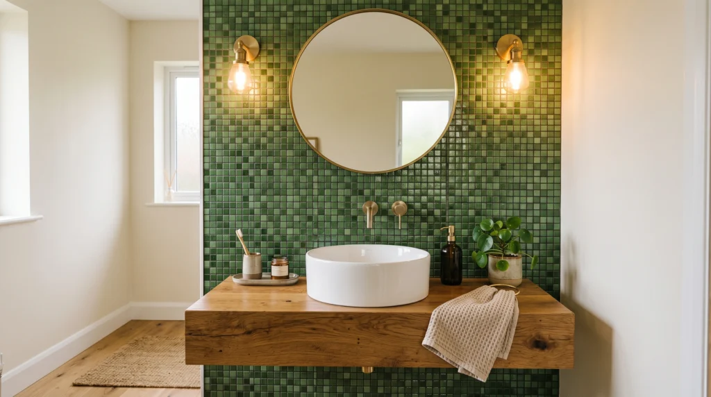 Green Mosaic Tiles for Texture