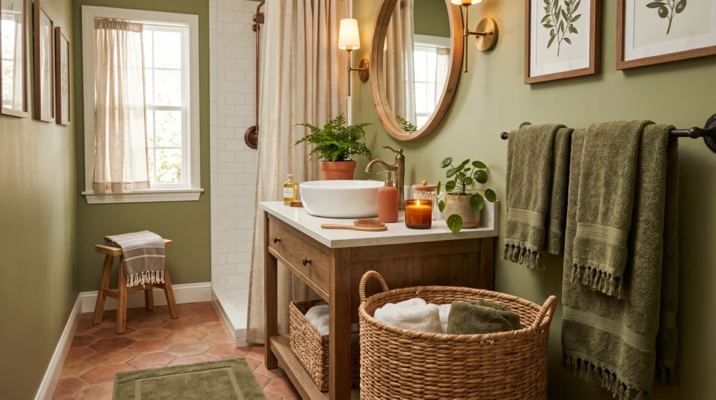 Olive Green Accents for Warmth