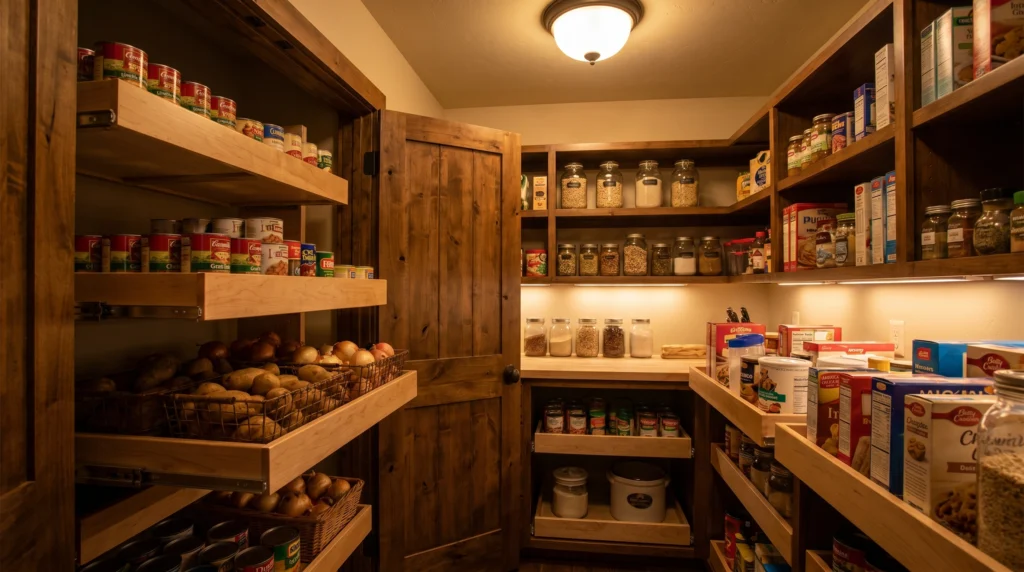 Pull-Out Shelves for Deep Storage