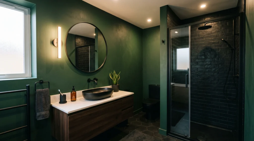 Green and Black Contrast for Drama