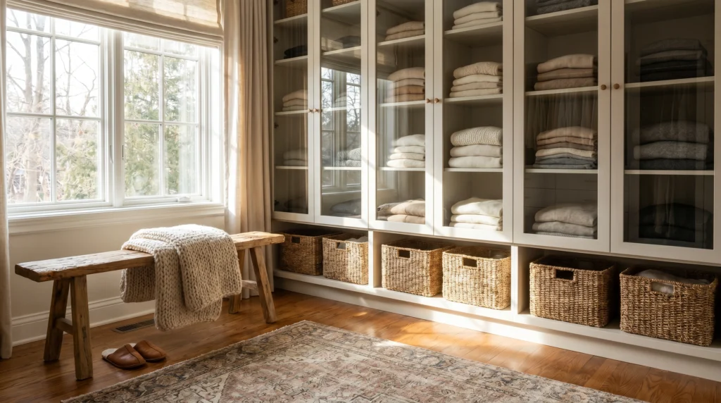 Glass-Front Storage for a Boutique Feel