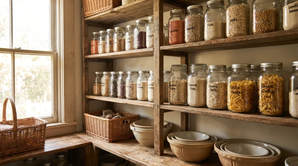 Repurposed Glass Jars for a Clean Look