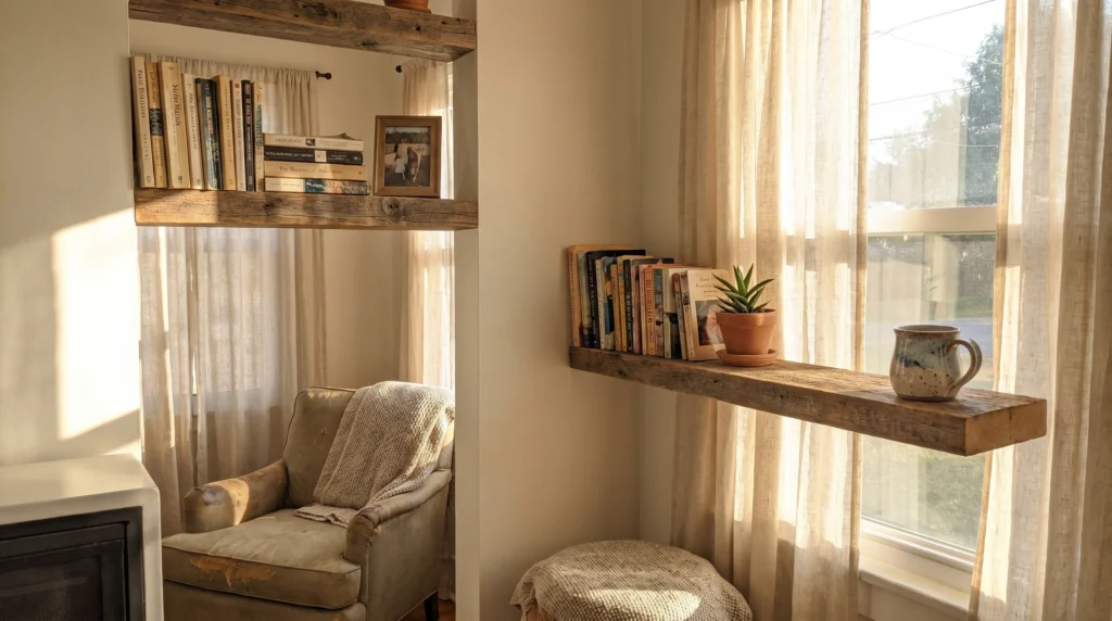 Floating Corner Shelves That Use Every Inch