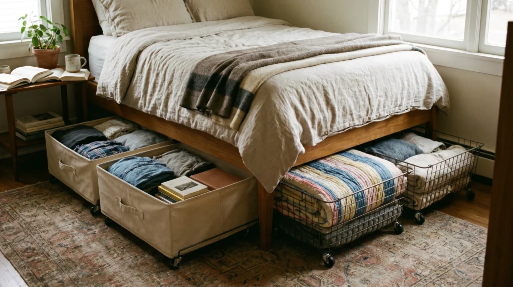 Rolling Storage Bins for Easy Access