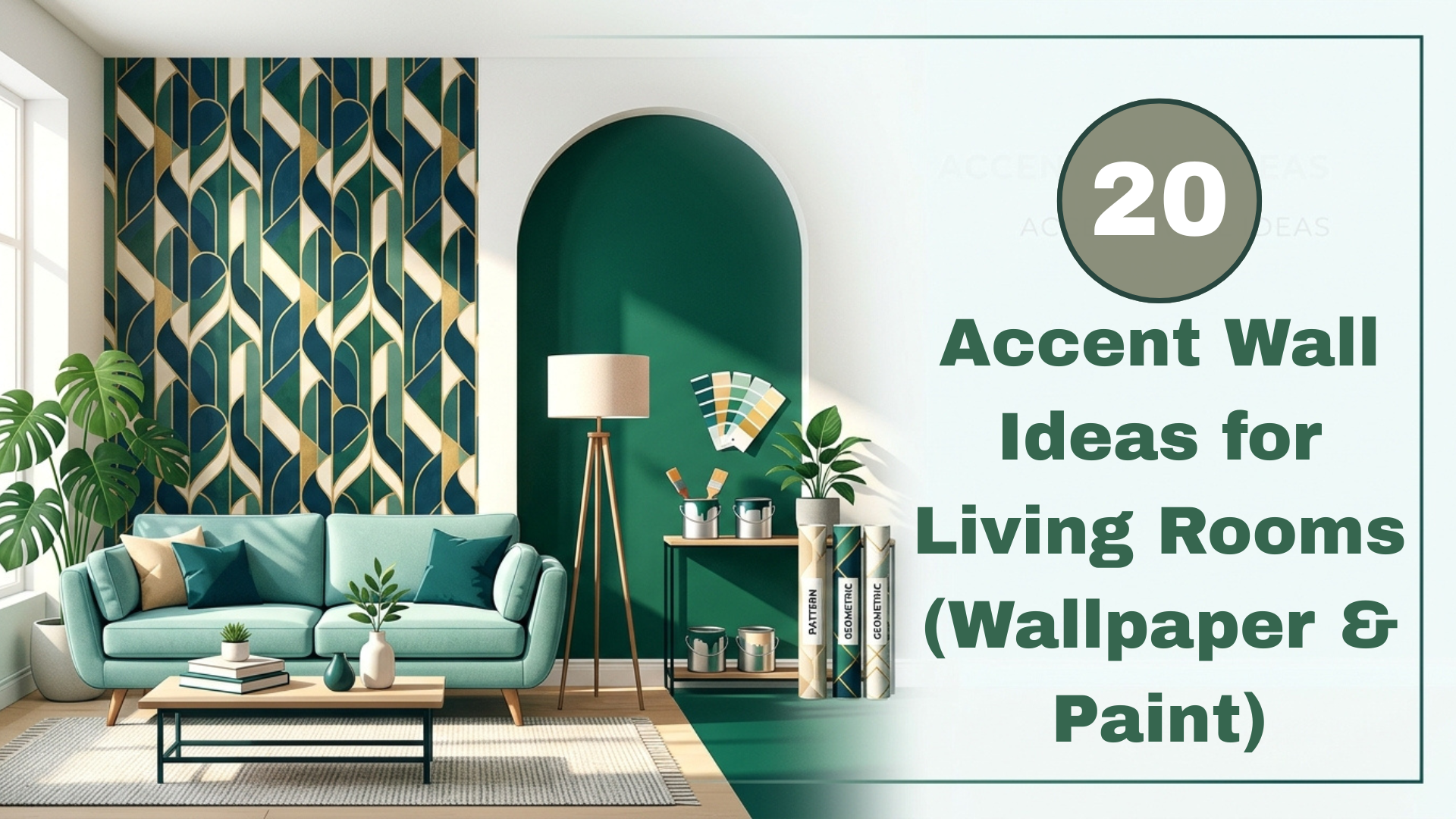 20 Accent Wall Ideas for Living Rooms (Wallpaper & Paint)