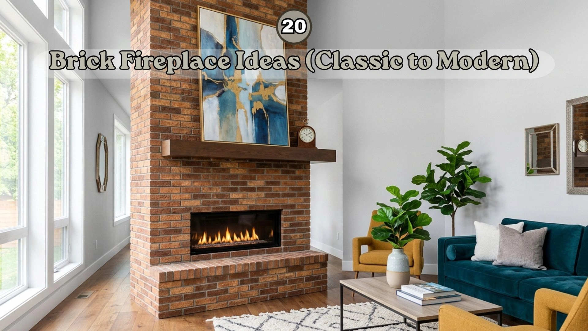 20 Brick Fireplace Ideas (Classic to Modern)