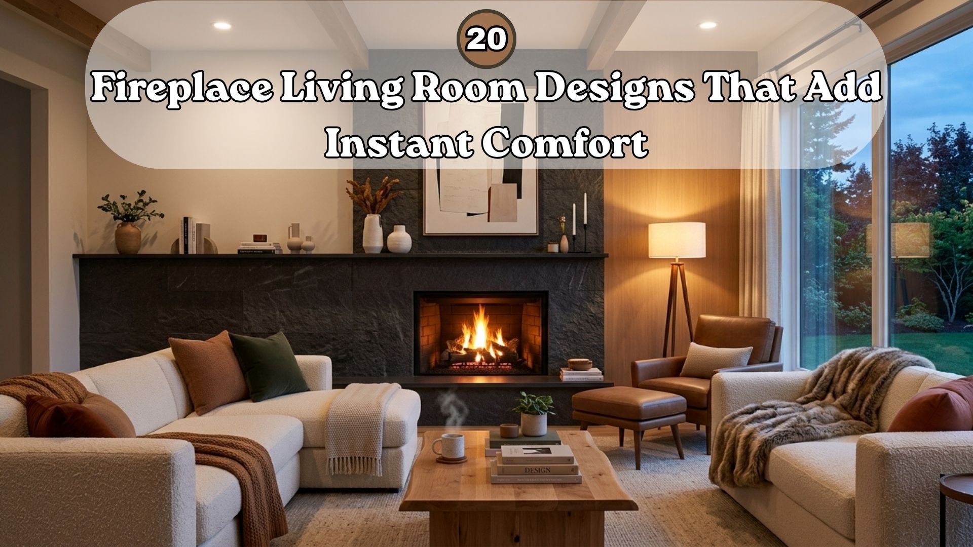 20 Fireplace Living Room Designs That Add Instant Comfort