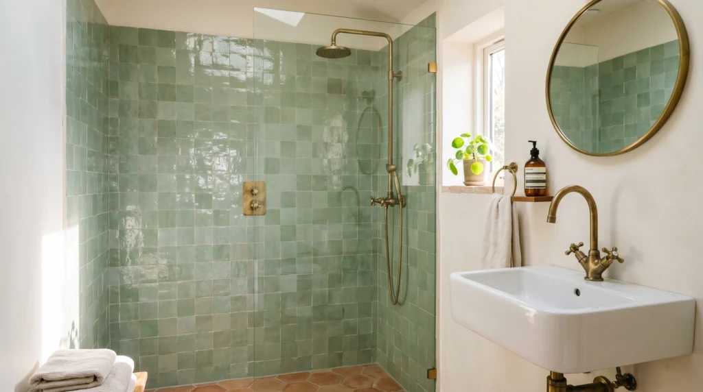 Moroccan Zellige Tiles with Glossy Texture