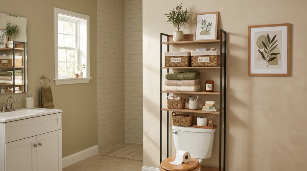 Over-the-Toilet Vertical Storage That Feels Light