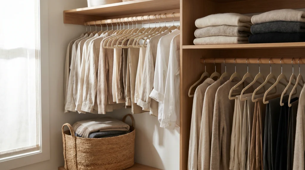 Slim Hangers for a Visually Light Closet