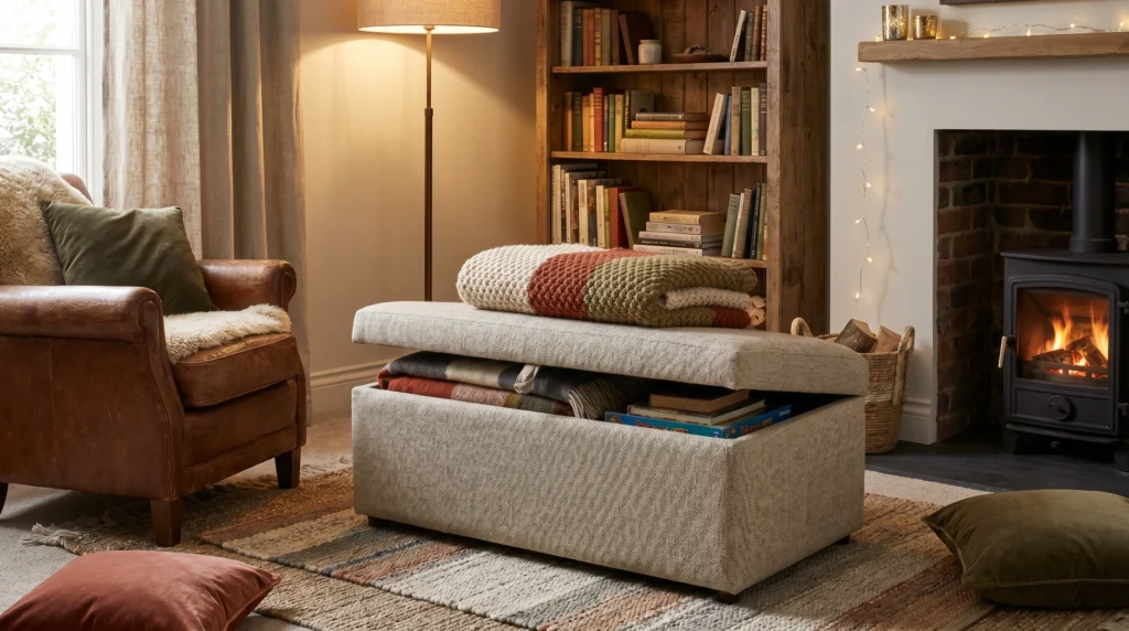 Storage Ottomans That Hide Clutter Beautifully