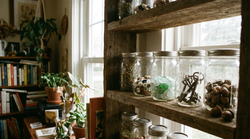Mason Jars for Small Item Organization