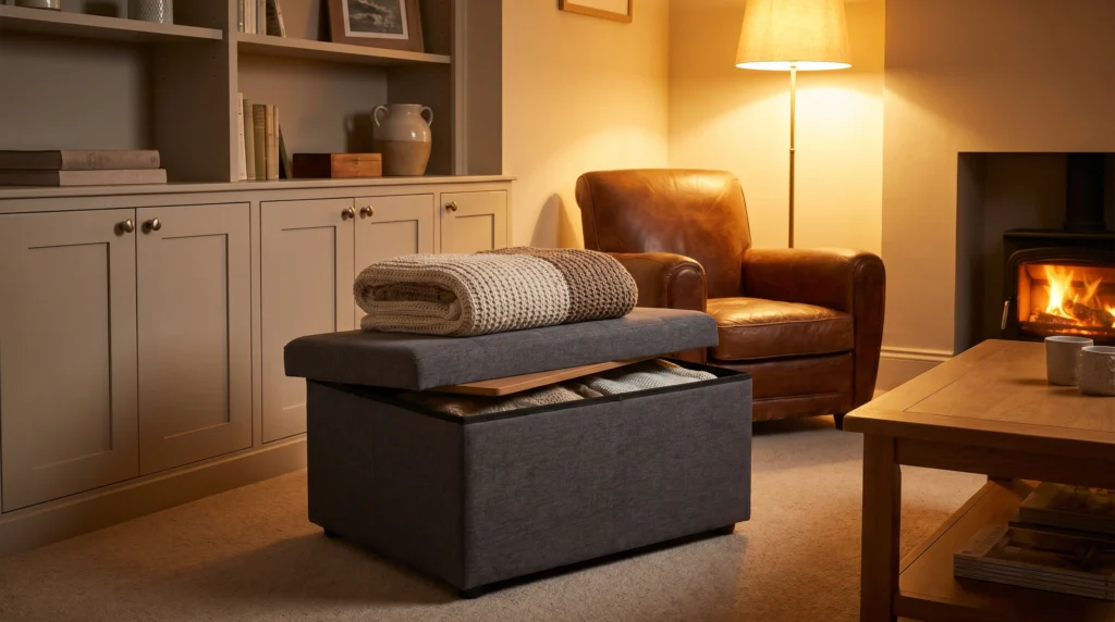 Storage Ottomans That Hide Everyday Clutter