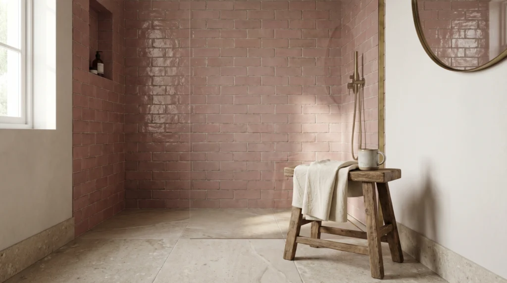 Dusty Rose Tiles for Subtle Depth