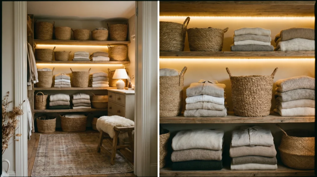 Woven Baskets for Hidden Storage