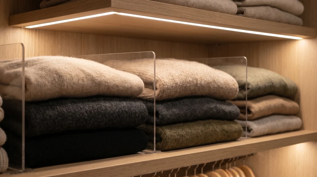 Shelf Dividers for Clean, Structured Stacks