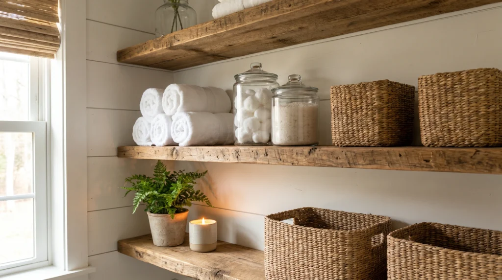 Open Shelving with Styled Essentials