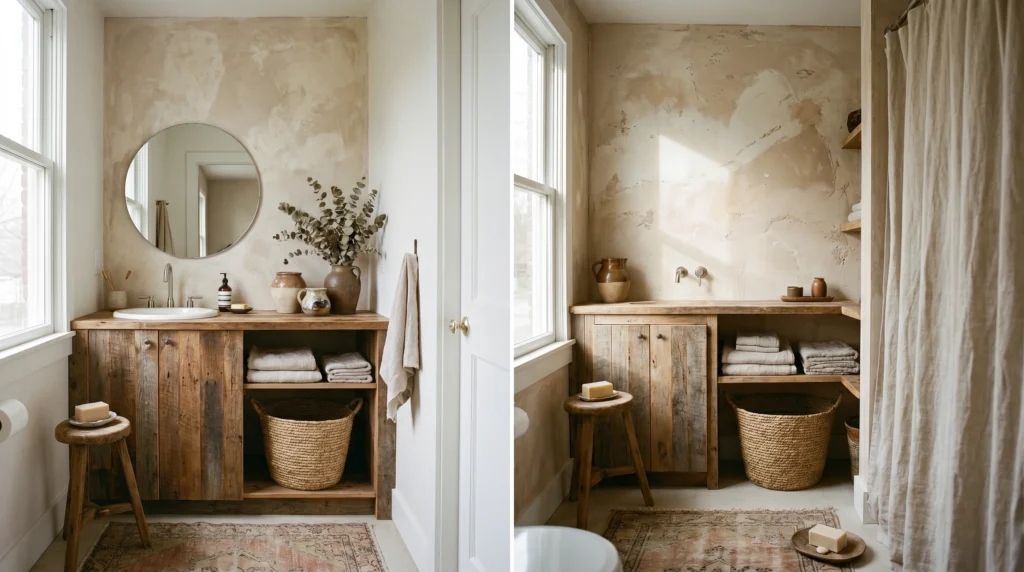 Subtle Textured Plaster Wall for Organic Feel