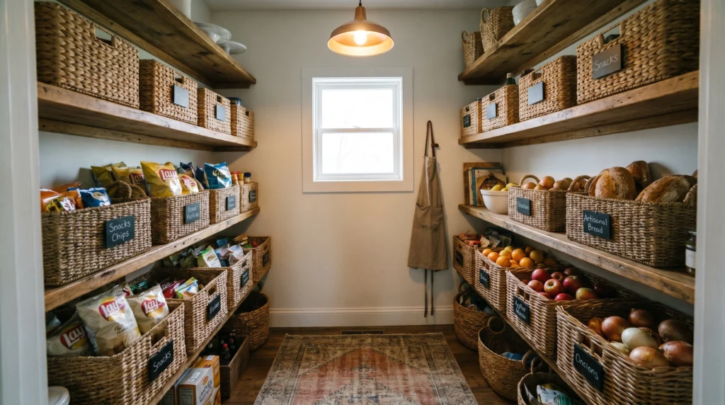 Woven Baskets for Soft Hidden Storage