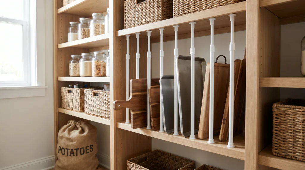 Tension Rod Dividers for Baking Trays