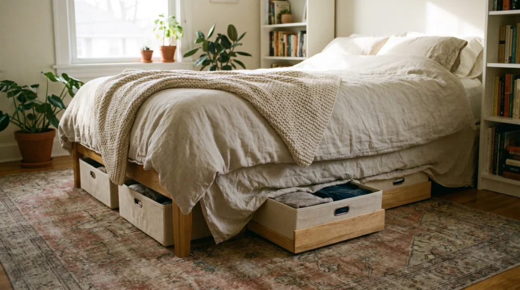 Under-Bed Storage Using Simple Bins