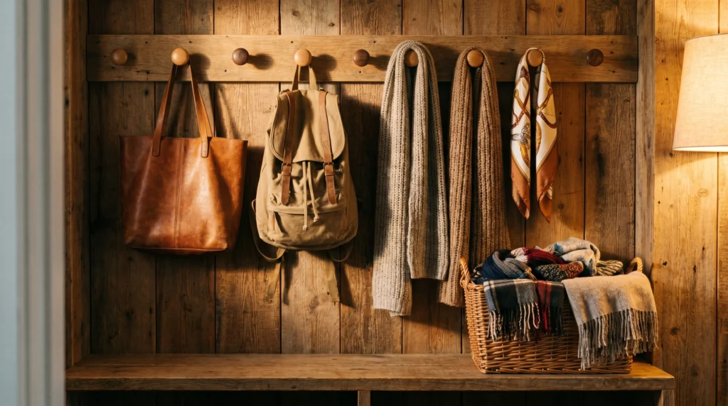 Hooks Made from Wooden Knobs