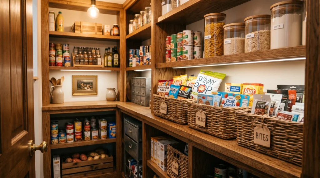 Use Baskets to Contain Loose Items