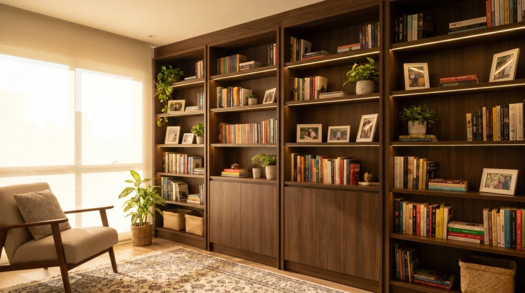 Vertical Storage That Draws the Eye Up