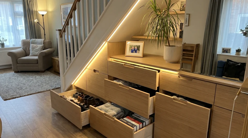 Under-Stair Storage for Unused Space