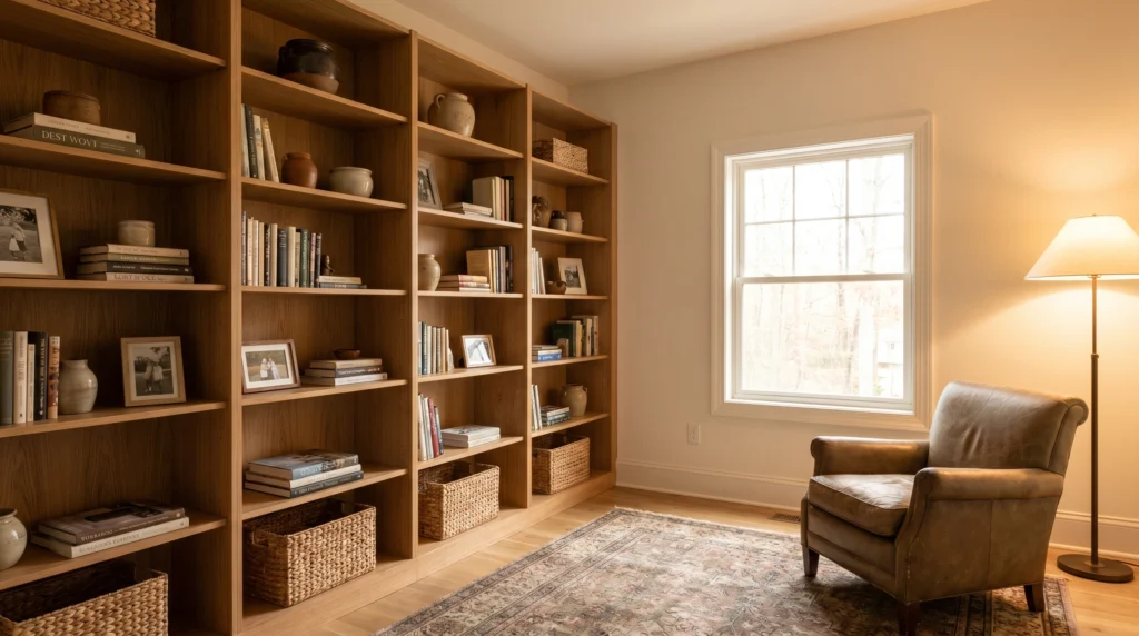 Vertical Storage That Draws the Eye Up