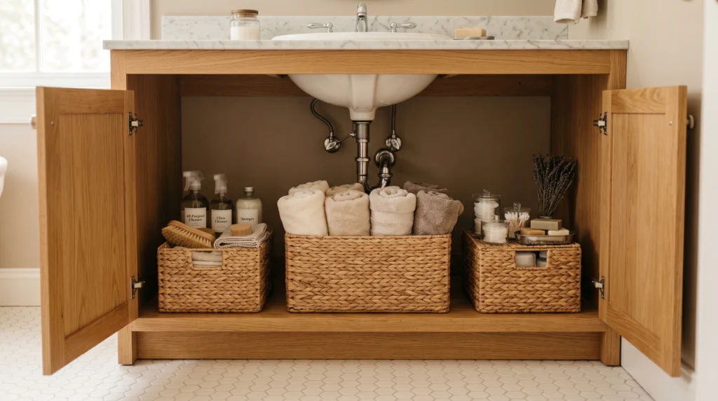 Under-Sink Baskets for Hidden Organization