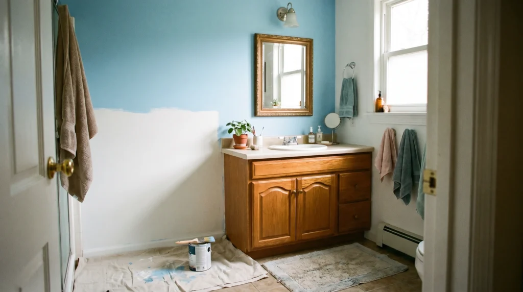 Half-Painted Wall for Subtle Contrast