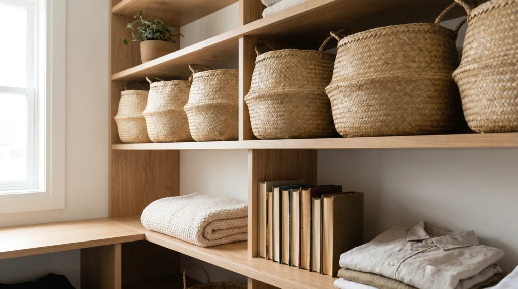 Add Baskets to Hide Small Clutter
