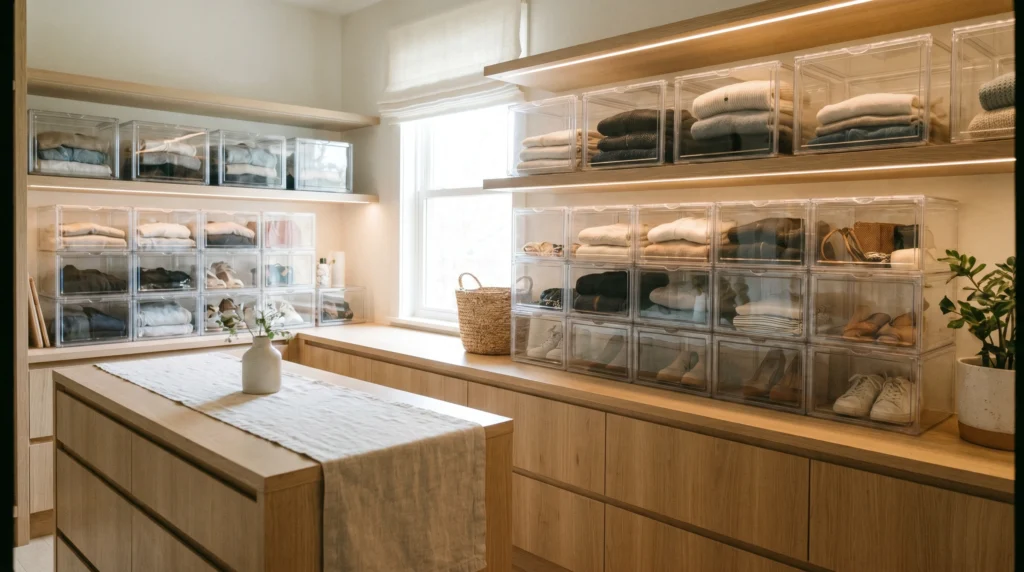 Clear Boxes for Easy Visibility