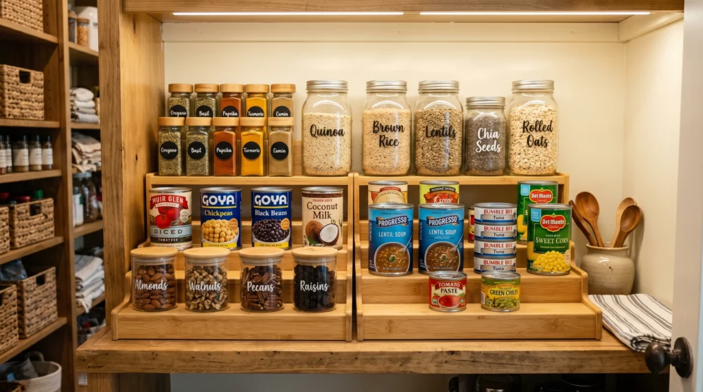 Add Tiered Shelving for Visibility