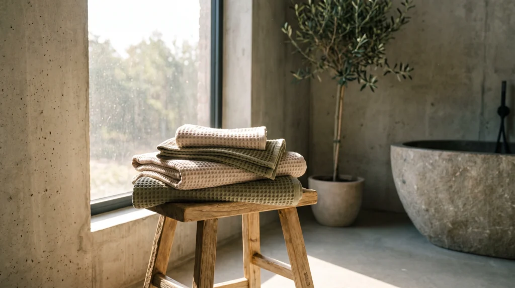 Textured Towels That Add Warmth