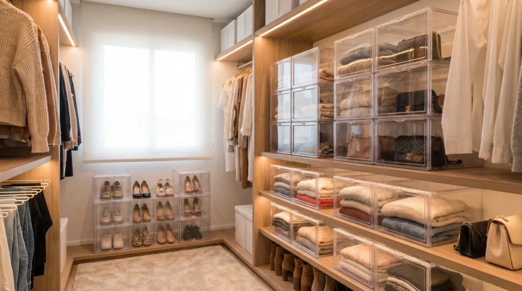 Clear Storage Boxes for Easy Visibility